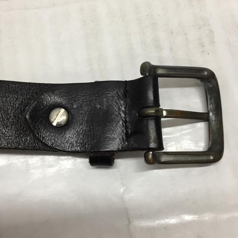 古着 USED ベルト・バックル ベルト レザー 無地 黒 / ブラック / X 銀 / シルバー /  メンズ USED 古着 中古 10117619
