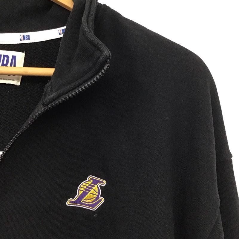エヌビーエー NBA トレーナー 長袖 fr-nba-23aw-209 長袖スウェット ジップアップカラー M ロゴ、文字 黒 / ブラック /  メンズ USED 古着 中古 10131460