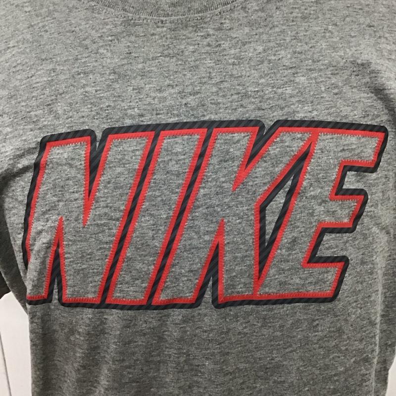 ナイキ NIKE Tシャツ 半袖 半袖カットソー プリントTシャツ クルーネックカットソー XXL ロゴ、文字 灰 / グレー /  メンズ USED 古着 中古 10114658
