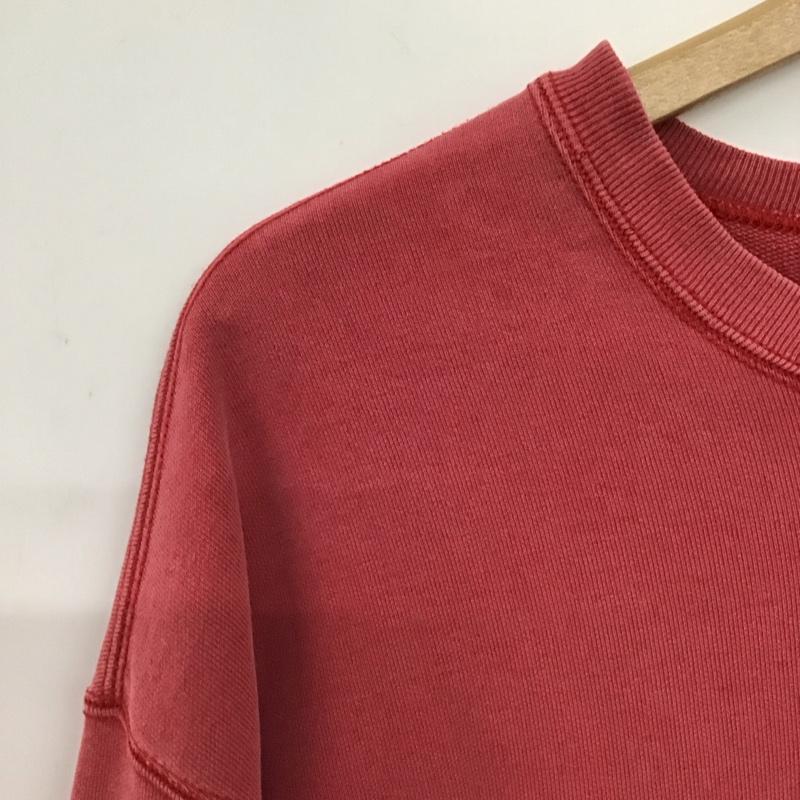 レミ レリーフ REMI RELIEF トレーナー 長袖 長袖トレーナー スウェット クルーネック プルオーバー M ロゴ、文字 赤 / レッド /  メンズ USED 古着 中古 10145062