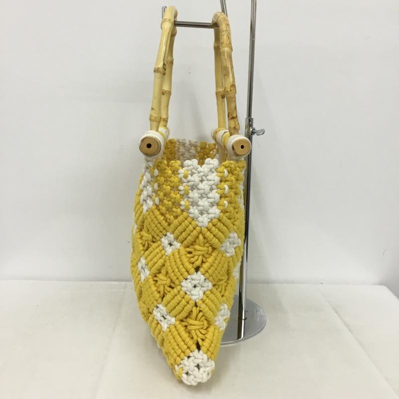 ザラ ZARA トートバッグ トートバッグ 6457 710 090  白 / ホワイト / X 黄 / イエロー /  レディース USED 古着 中古 10147725