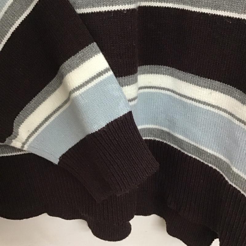 ローリーズファーム LOWRYS FARM ニット、セーター 長袖 長袖ニットカットソー カラーネック セーター FREE ボーダー柄 マルチカラー / マルチカラー /  レディース USED 古着 中古 10147642