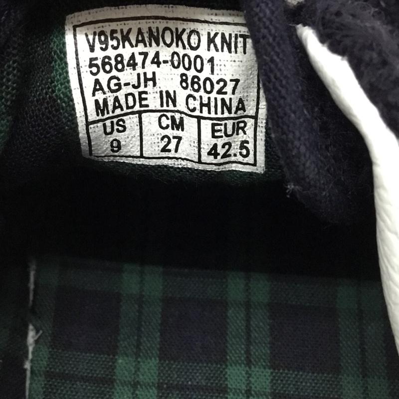 バンズ VANS スニーカー スニーカー V98KANOKO KNIT 鹿の子編み 27cm 27.0cm 無地 紺 / ネイビー / X 白 / ホワイト /  メンズ USED 古着 中古 10107624