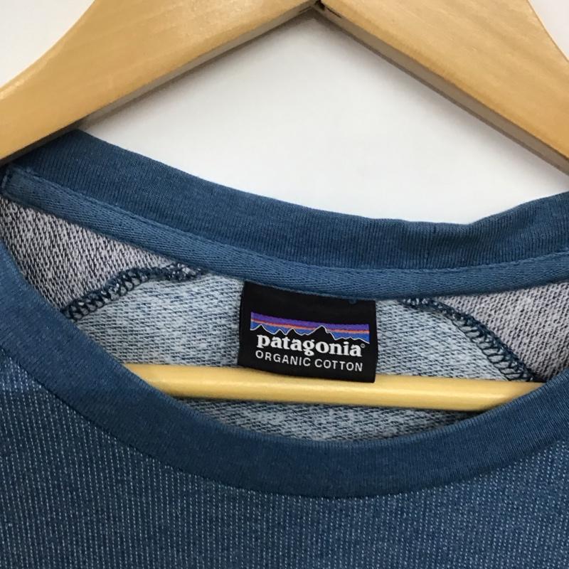 パタゴニア patagonia Tシャツ 長袖 39483 ラグランスリーブ スウェットシャツ 波タグ S ロゴ、文字 青 / ブルー / X 紺 / ネイビー /  メンズ USED 古着 中古 10145225