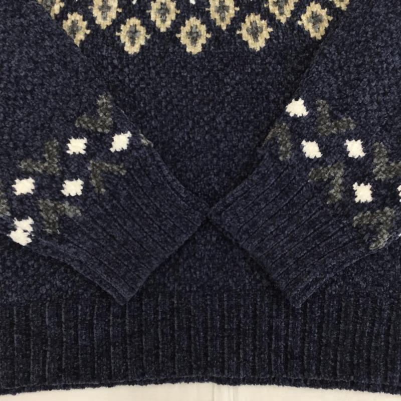 サマンサモスモスブルー Samansa Mos2 blue ニット、セーター 長袖 SKB-2600541 FREE ノルディック柄 紺 / ネイビー / X 白 / ホワイト / X 茶 / ブラウン /  レディース USED 古着 中古 10142548
