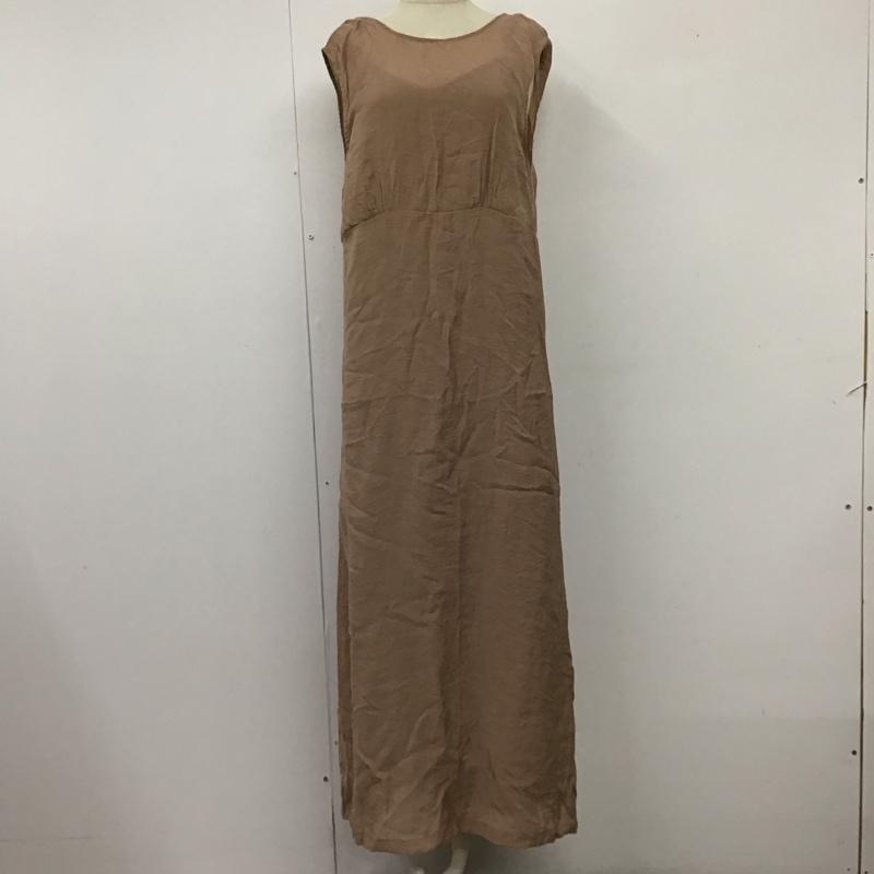 アルシーヴ archives ワンピース ロングスカート PHS20038-IN シアーバックリボンOP キャミOPセット M 無地 茶 / ブラウン /  レディース USED 古着 中古 10114466
