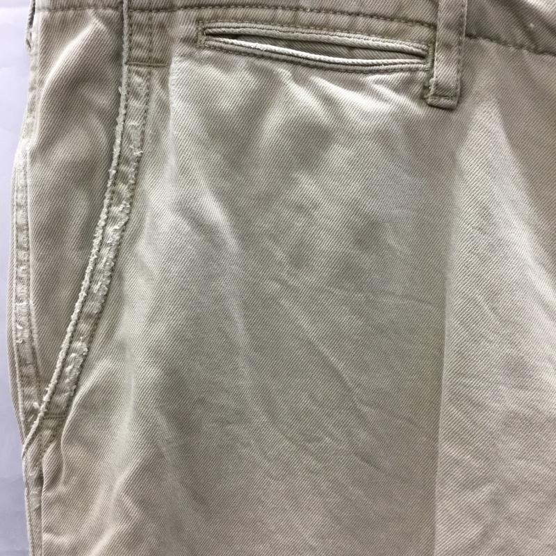 ダブルアールエル RRL パンツ チノパン チノパン カジュアルパンツ ワイドパンツ ストレートパンツ ダメージ加工 34 無地 ベージュ / ベージュ /  メンズ USED 古着 中古 10114838