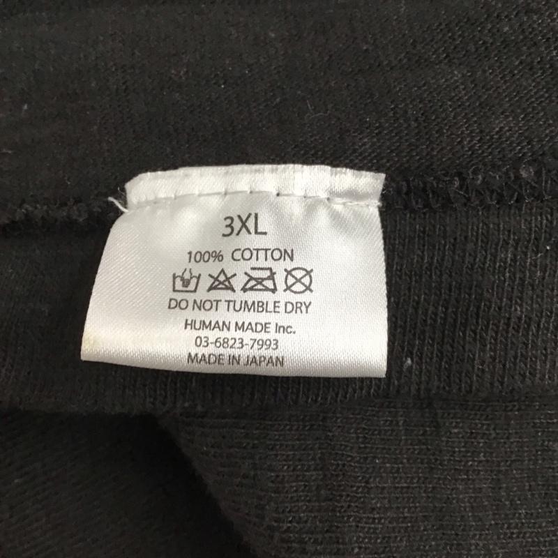 ヒューマンメード HUMAN MADE Tシャツ 半袖 半袖カットソー 無地Tシャツ クルーネックカットソー プリント 黒 / ブラック /  メンズ USED 古着 中古 10135935
