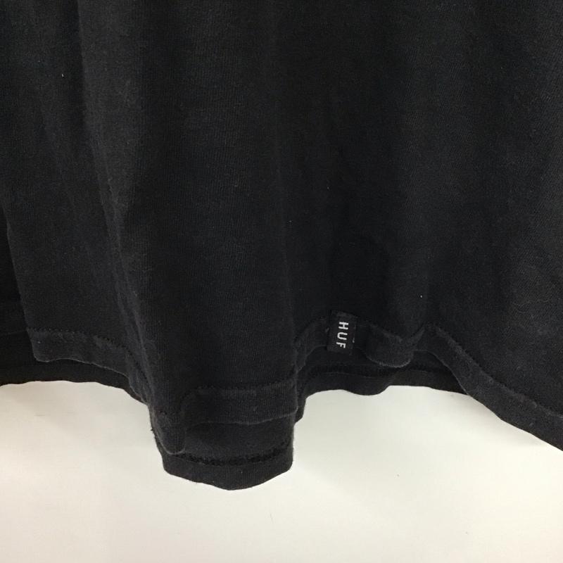 ハフ HUF Tシャツ 半袖 半袖カットソー プリントTシャツ クルーネックカットソー L ロゴ、文字 黒 / ブラック /  メンズ USED 古着 中古 10142881