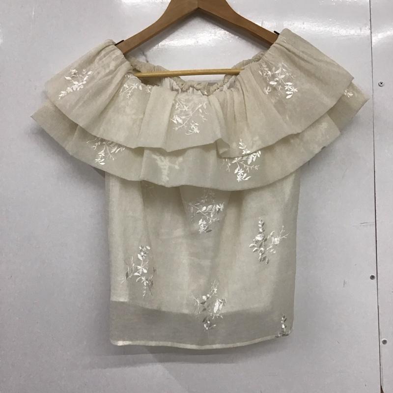 オルドット Olu. シャツ、ブラウス 半袖 yu25aab03 エンブロイダリーフラワーオフショルブラウス FREE 刺繍 オフホワイト / オフホワイト /  レディース USED 古着 中古 10148632