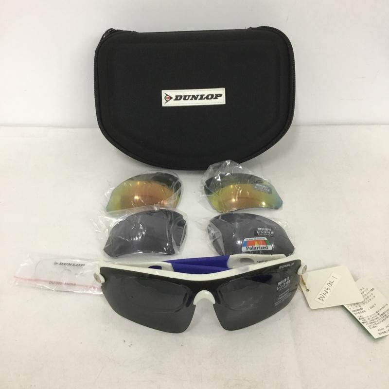 ダンロップ DUNLOP めがね・サングラス サングラス DU-006 スポーツサングラス ロゴ、文字 白 / ホワイト / X 青 / ブルー /  メンズ USED 古着 中古 10140452