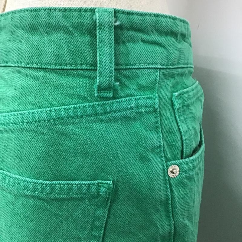 ザラ ZARA パンツ デニム、ジーンズ 6045 011 500 カラーデニム ワイド USA6 EU39 無地 緑 / グリーン /  レディース USED 古着 中古 10107152