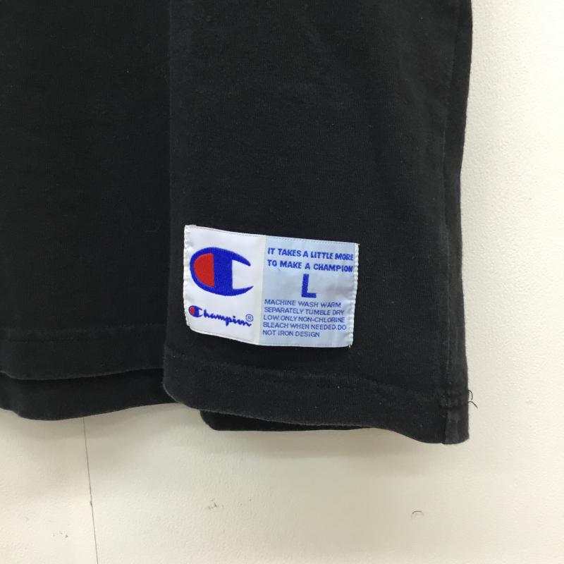 チャンピオン Champion Tシャツ 半袖 C3-Q301 L ロゴ、文字 黒 / ブラック / X 青 / ブルー / X 橙 / オレンジ /  メンズ USED 古着 中古 10134508