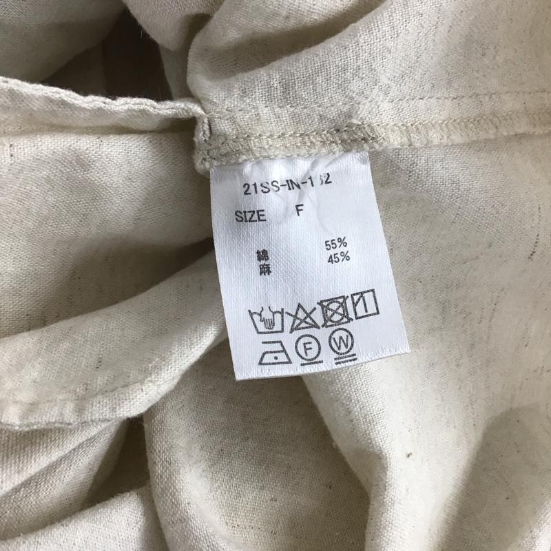 カスタネ Kastane シャツ、ブラウス 半袖 半袖シャツ 無地シャツ ノーカラーシャツ FREE 無地 アイボリー / アイボリー /  レディース USED 古着 中古 10143821