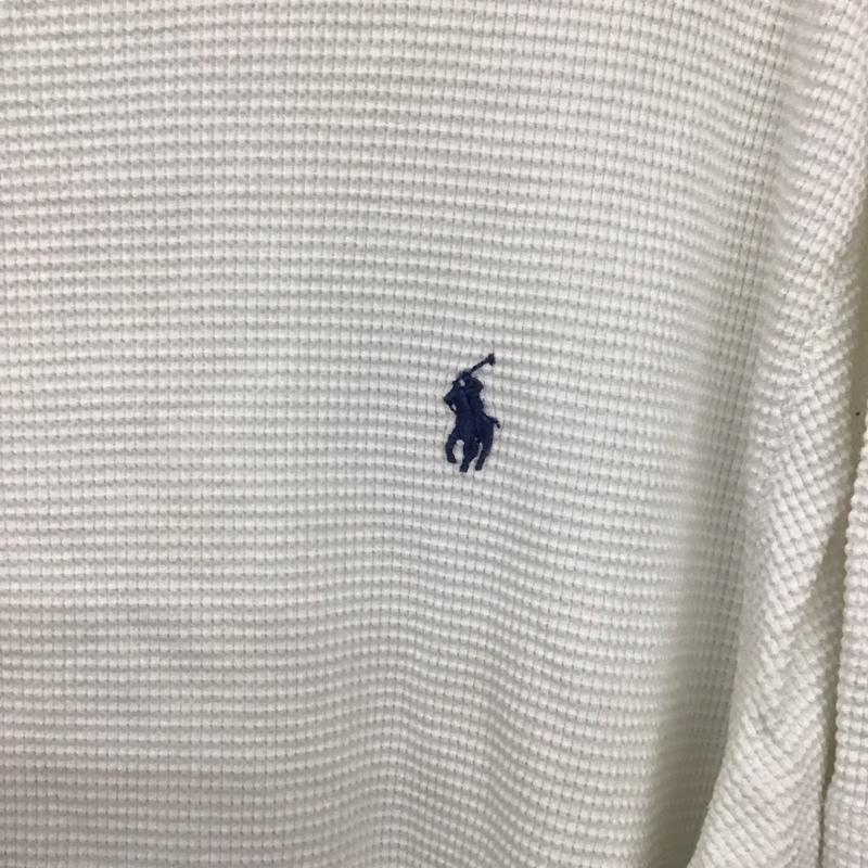 ポロラルフローレン POLO RALPH LAUREN カットソー 半袖 半袖カットソー 無地Tシャツ クルーネックカットソー L ロゴ、文字 白 / ホワイト /  メンズ USED 古着 中古 10130598