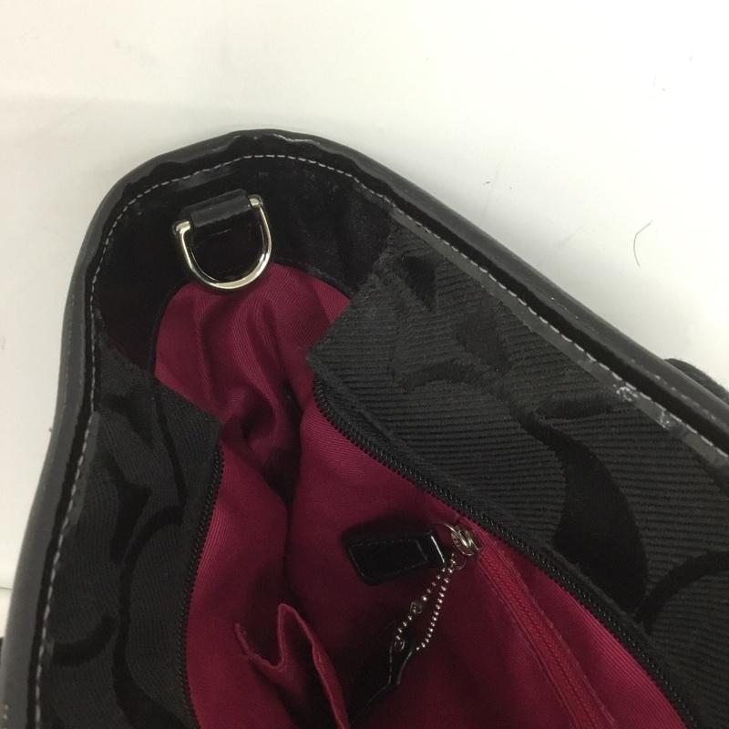コーチ COACH トートバッグ トートバッグ F18844 シグネチャー 総柄 黒 / ブラック /  レディース USED 古着 中古 10143655