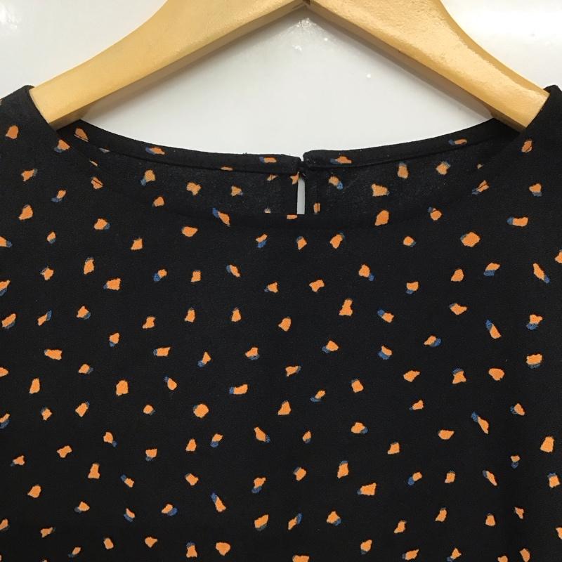 アズールバイマウジー AZUL BY MOUSSY シャツ、ブラウス 長袖 S ドット 黒 / ブラック /  レディース USED 古着 中古 10144589