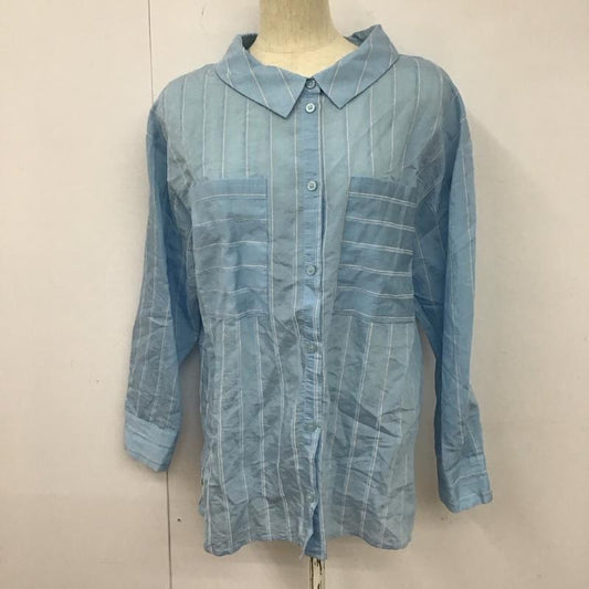 ザラ ZARA シャツ、ブラウス 長袖 長袖シャツ ストライプシャツ カラーシャツ S ストライプ 水色 / ライトブルー /  レディース USED 古着 中古 10126883