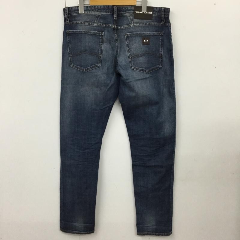 アルマーニエクスチェンジ ARMANI EXCHANGE パンツ デニム、ジーンズ デニムパンツ ストレートパンツ ワイドパンツ カジュアルパンツ 36 無地 インディゴ / インディゴ /  メンズ USED 古着 中古 10120474