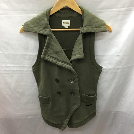 ディーゼル DIESEL ベスト ベスト 裏起毛 XS 無地 カーキ / カーキ /  レディース USED 古着 中古 10118166
