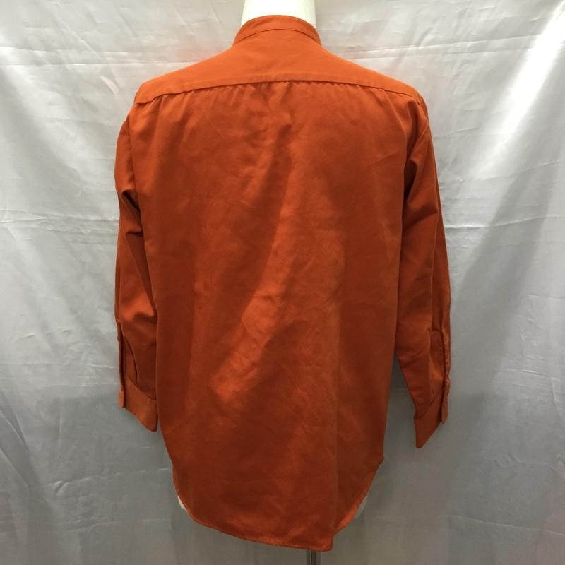 ジャーナルスタンダード JOURNAL STANDARD シャツ、ブラウス 長袖 長袖シャツ ノーカラーシャツ ポケットシャツ 長袖カットソー S 無地 橙 / オレンジ /  メンズ USED 古着 中古 10118626