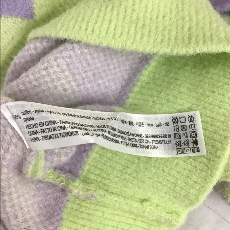 ザラ ZARA ニット、セーター 半袖 9598 171 330 襟付き アーガイル M 総柄 マルチカラー / マルチカラー /  レディース USED 古着 中古 10119606