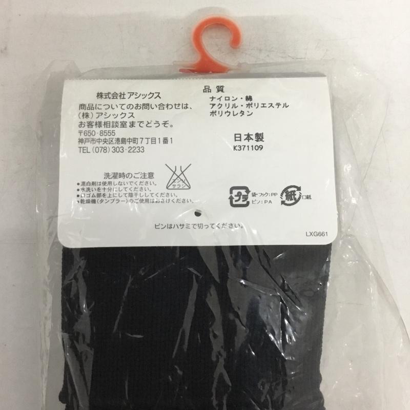 アシックス ASICS ファッション小物 ファッション小物 XSS024 ストッキング ジュニア サッカー 24cm ロゴ、文字 黒 / ブラック /  ボーイズ USED 古着 中古 10132179
