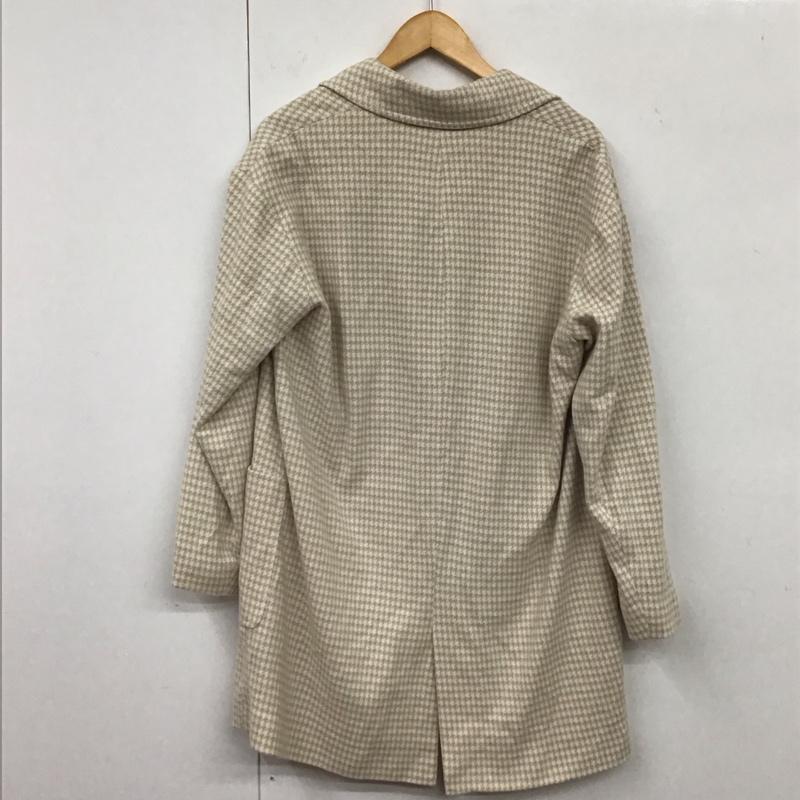 ザラ ZARA コート コート一般 2226/475/075 ハウンドトゥース プラッシュコート M  白 / ホワイト / X ベージュ / ベージュ /  レディース USED 古着 中古 10131663