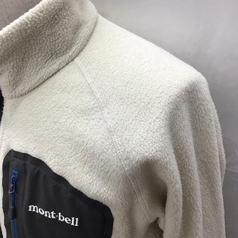 モンベル mont-bell ジャケット、上着 ジャンパー、ブルゾン 1106591 フリースクリマプラス100ジャケット ジップアップジャケット M ロゴ、文字 白 / ホワイト /  メンズ USED 古着 中古 10116260