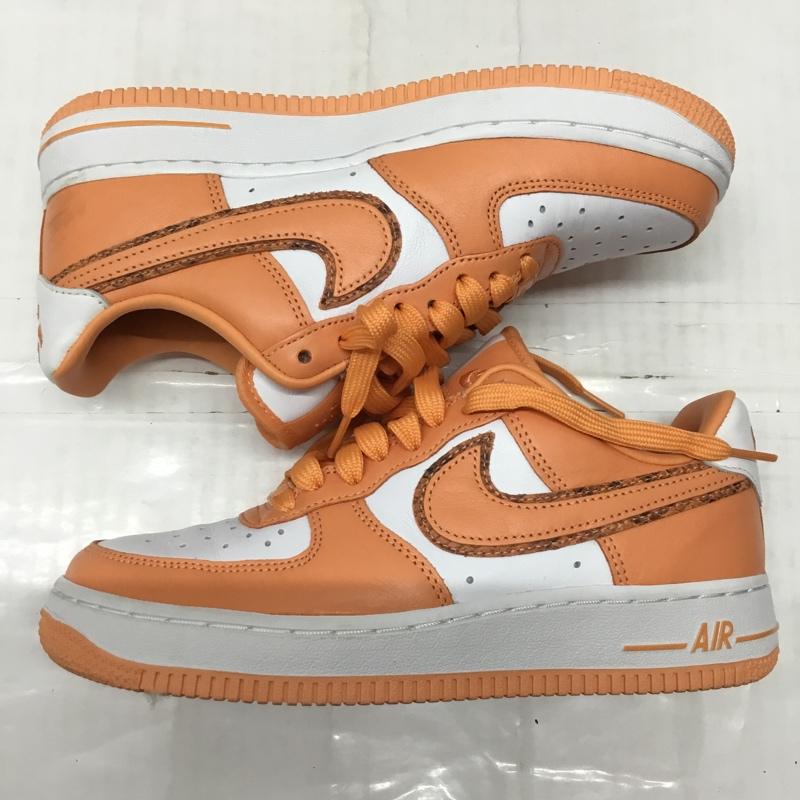 ナイキ NIKE スニーカー スニーカー CT3655-991 AIR FORCE 1 BY YOU 23.5cm 箱有 23.5cm ロゴ、文字 白 / ホワイト / X 橙 / オレンジ /  レディース USED 古着 中古 10114836
