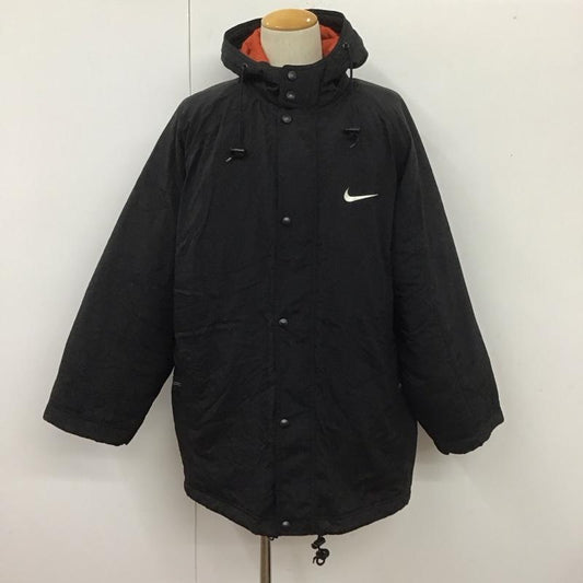 ナイキ NIKE ジャケット、上着 ジャンパー、ブルゾン ジップアップジャケット ジャンパー ナイロンジャケット ベンチコート アウター 90S M ロゴ、文字 黒 / ブラック /  メンズ USED 古着 中古 10110386