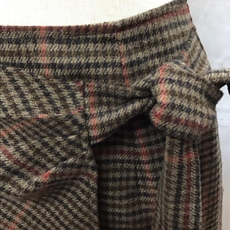 エモダ EMODA スカート ミニスカート 041850830401-01 WRAP TIE CHECK SK M チェック 茶 / ブラウン / X 黒 / ブラック / X 赤 / レッド /  レディース USED 古着 中古 10115406