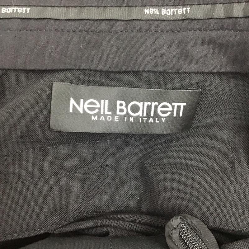ニールバレット NEIL BARRETT ボトムス ボトムス PNPA342 A014 ストレートパンツ プリーツ 40 無地 黒 / ブラック /  レディース USED 古着 中古 10119390