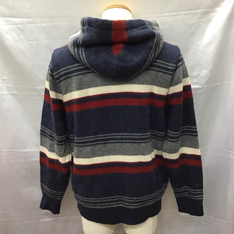 エディーバウアー Eddie Bauer パーカー 長袖 ジップアップパーカー 長袖パーカー フード付きボアパーカー M ボーダー柄 マルチカラー / マルチカラー /  メンズ USED 古着 中古 10113242