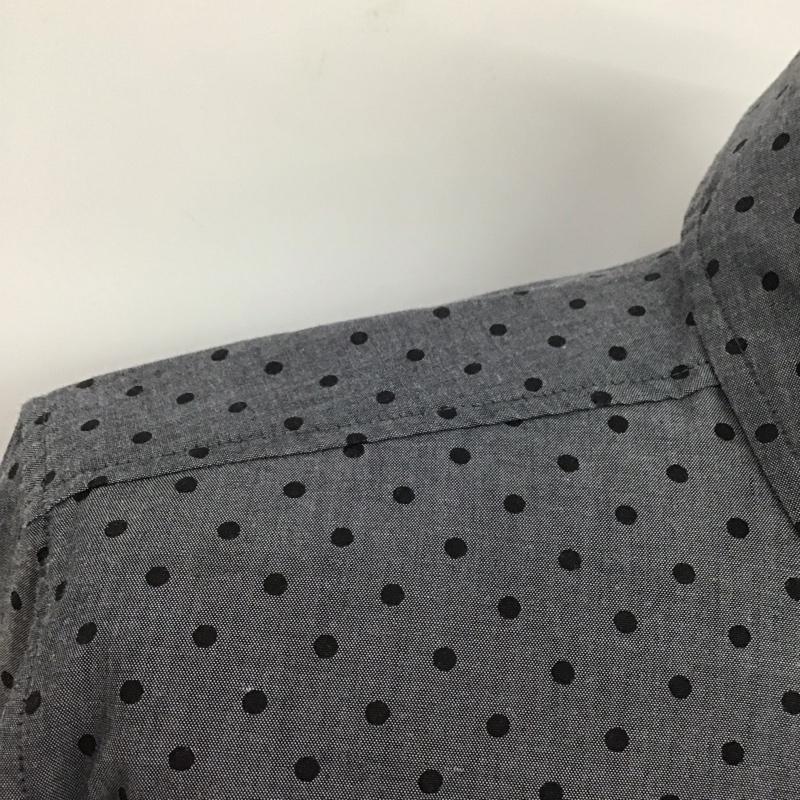 コロンビア Columbia シャツ、ブラウス 長袖 116 PM7975 ボタンダウン M ドット 灰 / グレー / X 黒 / ブラック /  メンズ USED 古着 中古 10108266