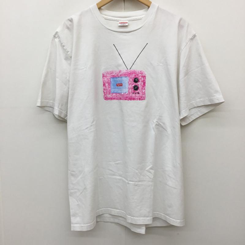 シュプリーム Supreme Tシャツ 半袖 18SS TV Tee XL プリント 白 / ホワイト /  メンズ USED 古着 中古 10145522