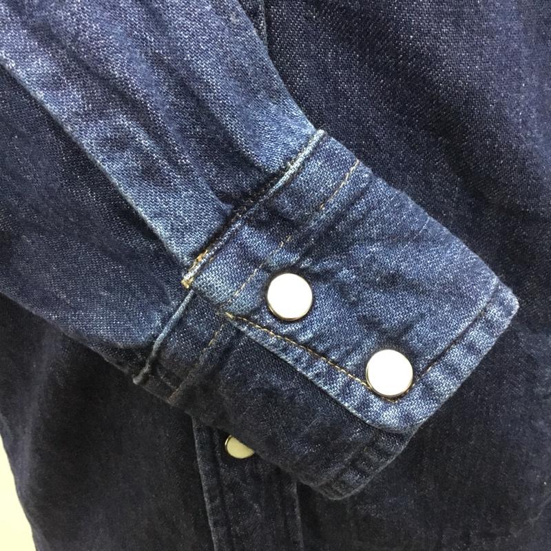 ブルーブルー BLUE BLUE シャツ、ブラウス 長袖 長袖シャツ カラーシャツ ポケットシャツ 長袖カットソー デニムシャツ 0 無地 インディゴ / インディゴ /  メンズ USED 古着 中古 10120082