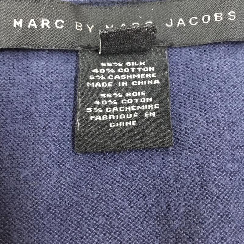 マークバイマークジェイコブス MARC by MARC JACOBS カーディガン 長袖 長袖カーディガン 長袖カットソー ノーカラージャケット 前開カーディガン S 無地 紺 / ネイビー /  メンズ USED 古着 中古 10108841