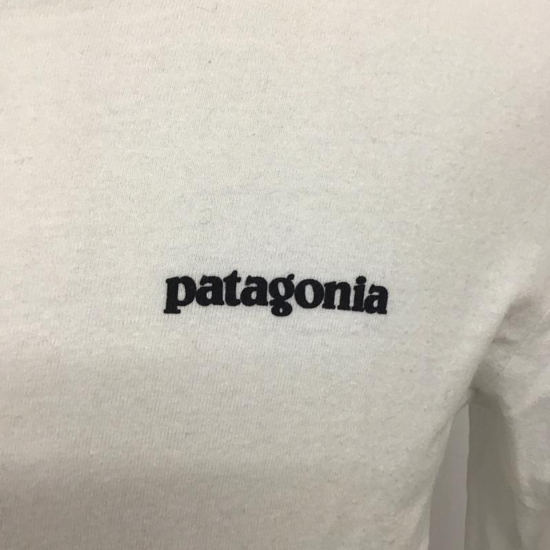 パタゴニア patagonia カットソー 長袖 長袖カットソー クルーネックカットソー ロングスリーブカットソー プリントTシャツ XS ロゴ、文字 白 / ホワイト /  メンズ USED 古着 中古 10124514