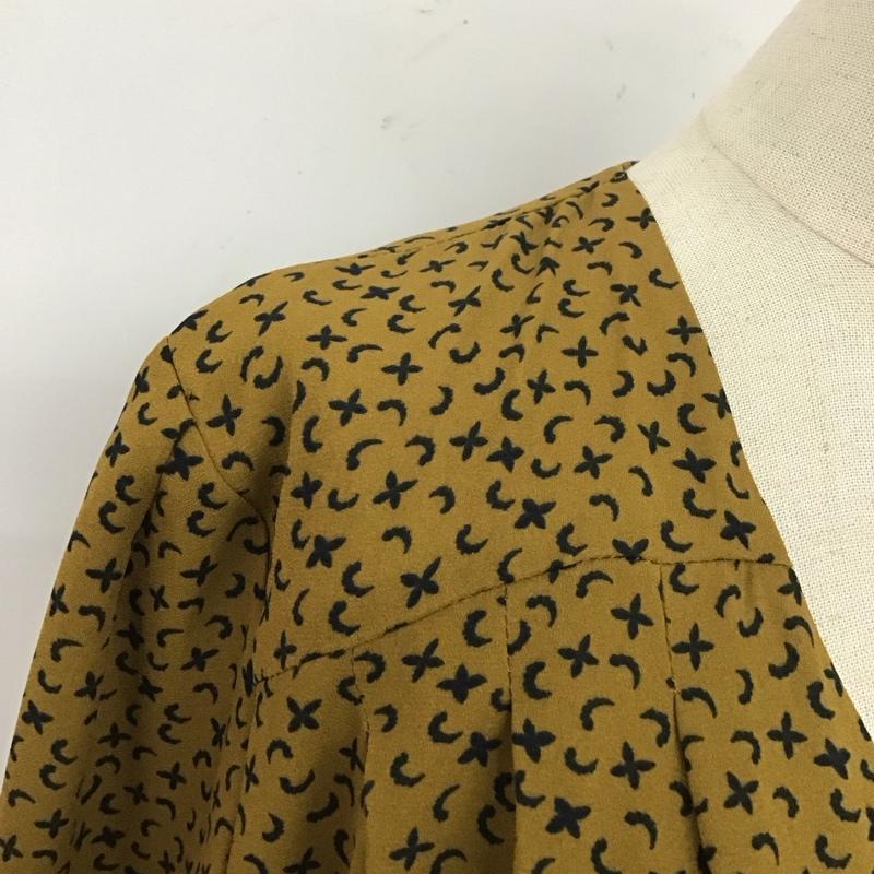 スライ SLY ワンピース ロングスカート 030BA433-4290 DARK MOSS LONG OP 長袖 タグ付き 1 総柄 マスタード / マスタード /  レディース USED 古着 中古 10112250