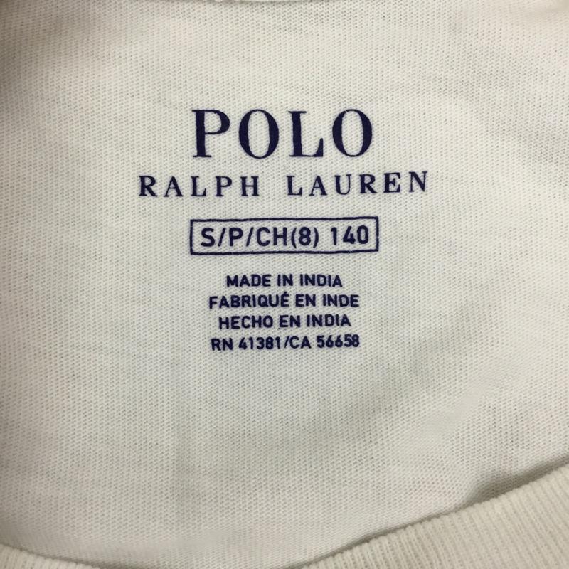ポロラルフローレン POLO RALPH LAUREN Tシャツ 半袖 140 キッズ 刺繍 140cm ワンポイント 白 / ホワイト /  ボーイズ USED 古着 中古 10107444