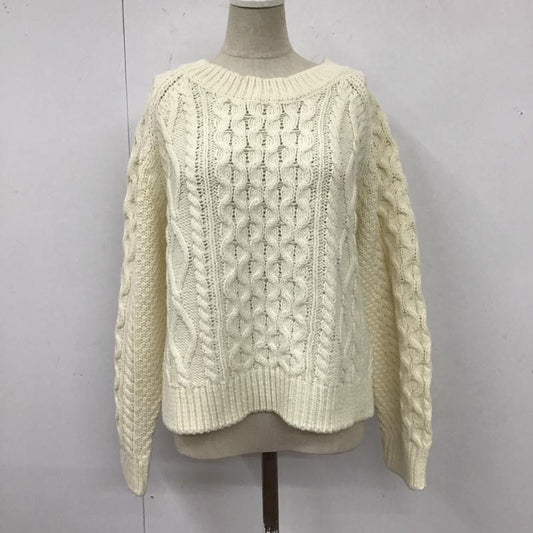 ローリーズファーム LOWRYS FARM ニット、セーター 長袖 M 無地 白 / ホワイト /  レディース USED 古着 中古 10119772