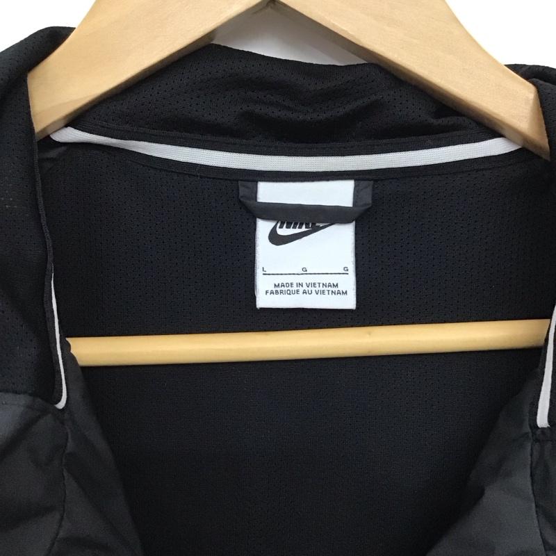 ナイキ NIKE ジャケット、上着 ジャンパー、ブルゾン 727324-010 ナイロンジャケット ジップアップパーカー L ロゴ、文字 黒 / ブラック /  メンズ USED 古着 中古 10149142