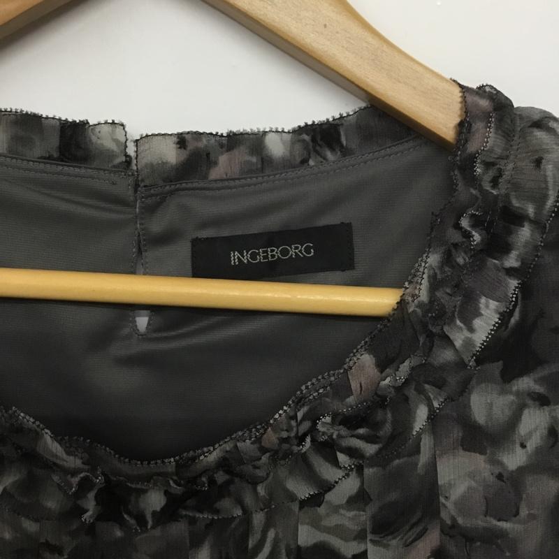 インゲボルグ INGEBORG ワンピース ミニスカート 長袖ミニワンピース フレアスカート プリント マルチカラー / マルチカラー /  レディース USED 古着 中古 10143607