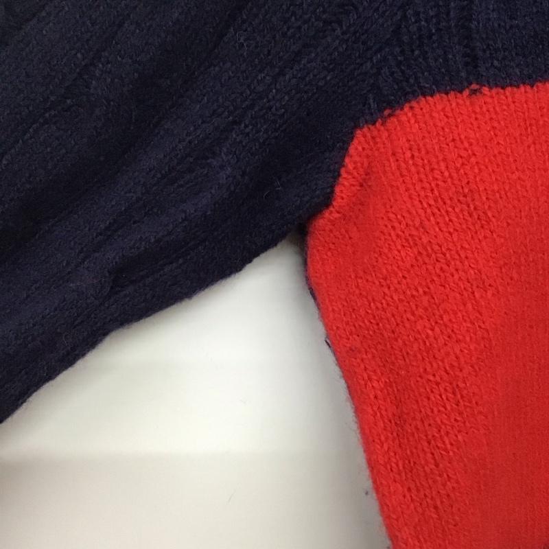 ポロラルフローレン POLO RALPH LAUREN ニット、セーター 長袖 XS ロゴ、文字 赤 / レッド / X 紺 / ネイビー /  レディース USED 古着 中古 10142896