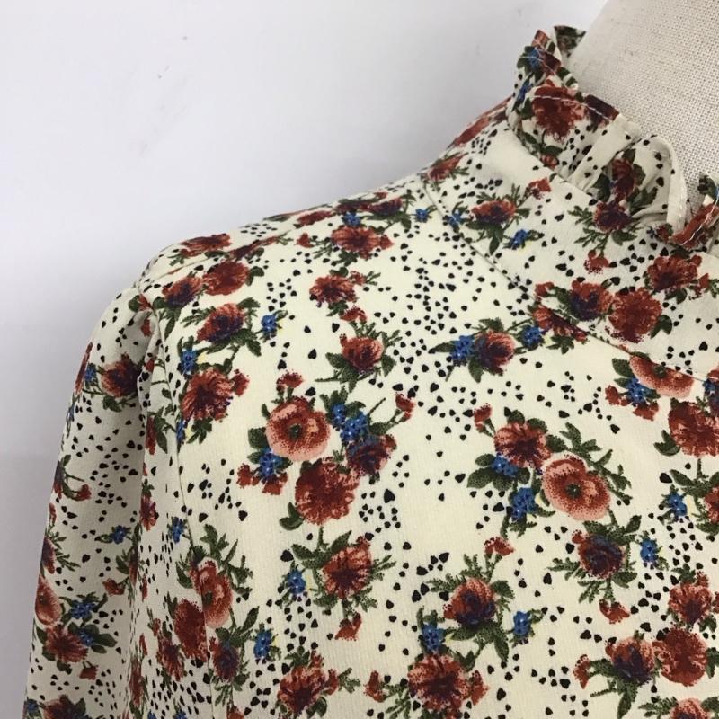 アルシーヴ archives ワンピース ひざ丈スカート スタンドネック 長袖 M 花柄 マルチカラー / マルチカラー /  レディース USED 古着 中古 10112363