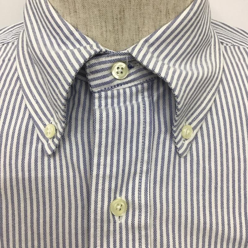 ブルックスブラザーズ BROOKS BROTHERS シャツ、ブラウス 長袖 長袖シャツ カジュアルシャツ カラーシャツ ボタンダウンシャツ ストライプ 白 / ホワイト / X 青 / ブルー /  メンズ USED 古着 中古 10111267