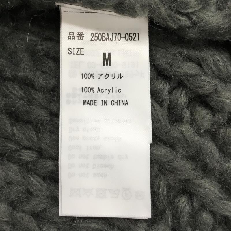 アズールバイマウジー AZUL BY MOUSSY ニット、セーター 長袖 250BAJ70-052I ハンドメイドバイカラーローゲージニット M  灰 / グレー / X チャコールグレー / チャコールグレー /  レディース USED 古着 中古 10138278