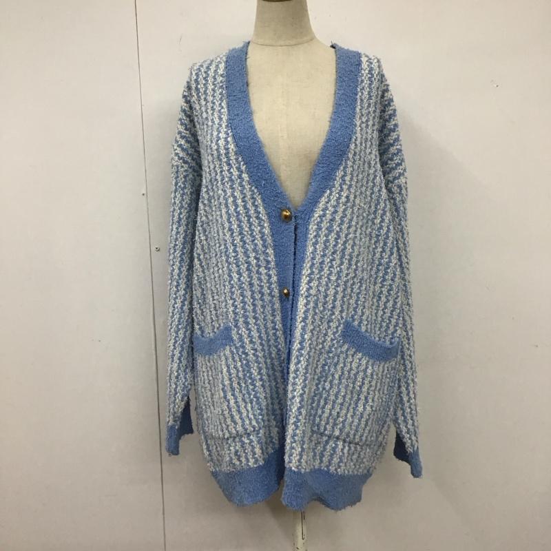 ザラ ZARA カーディガン 長袖 長袖ニットカーディガン 前開きニット ロングニットカーディガン M ストライプ マルチカラー / マルチカラー /  レディース USED 古着 中古 10118531