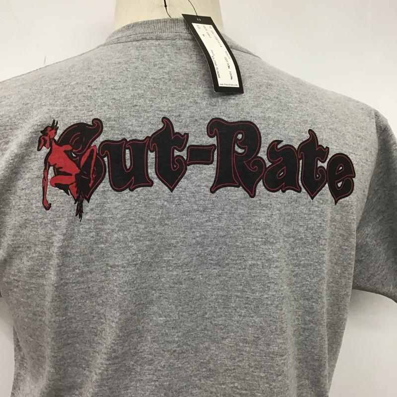 カットレート Cut-Rate Tシャツ 半袖 CR-13ST014 クルーネック バックプリント 胸ポケット タグ付き M ロゴ、文字 灰 / グレー /  メンズ USED 古着 中古 10107547